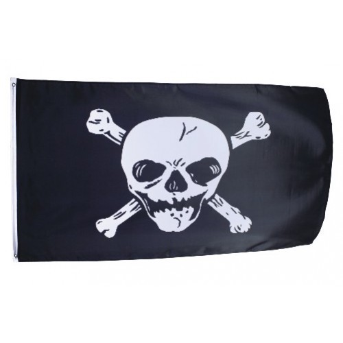 Piratenflagge groß 2-farbig 90 x 150 cm