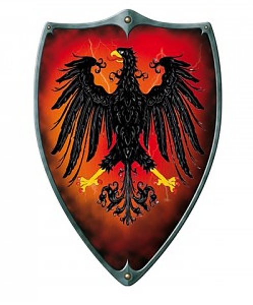 Ritterschild Adler rot 49 x 32 cm