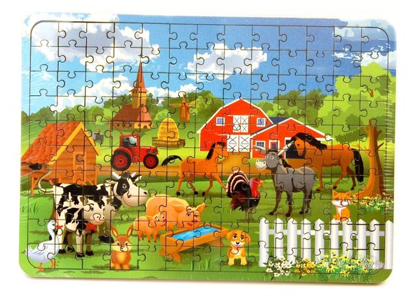 Holz-Puzzle Bauernhof 130 Teile
