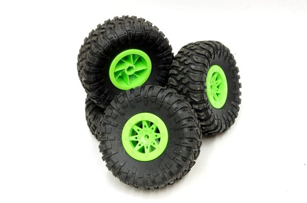Monstertronic Reifen-/Felgenset 1:14 grün