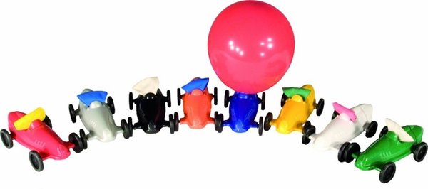 Ballonauto in verschiedenen Farben