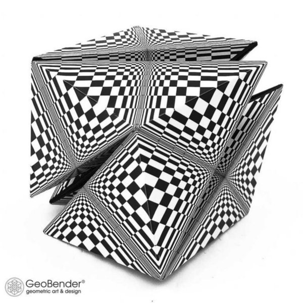 GeoBender Abstract - geometrischer Magnetwürfel 6x6x6 cm
