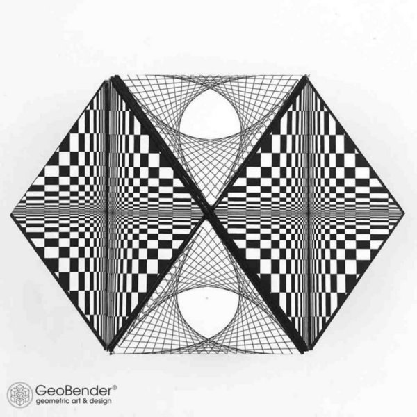 GeoBender Abstract - geometrischer Magnetwürfel 6x6x6 cm