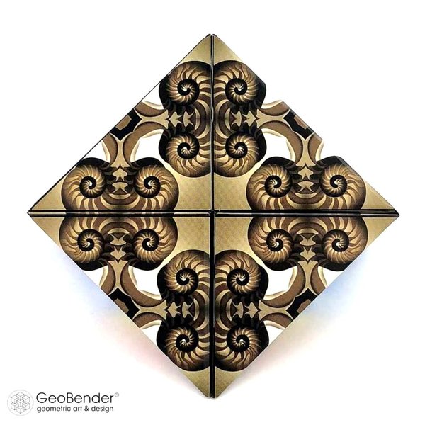 GeoBender Nautilus - geometrischer Magnetwürfel 6x6x6 cm
