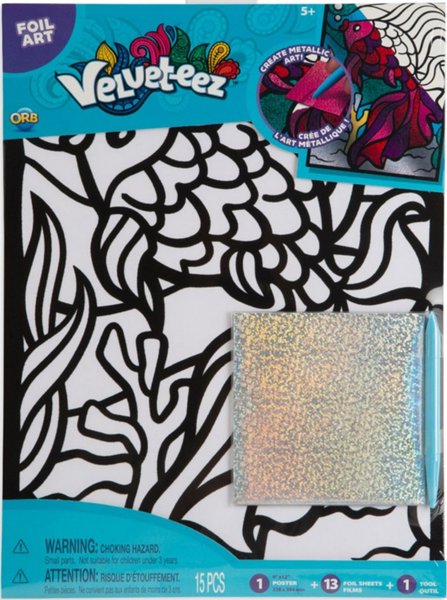 Velveteez Foil Art-Metallic-Folienkunst Bunter Fisch