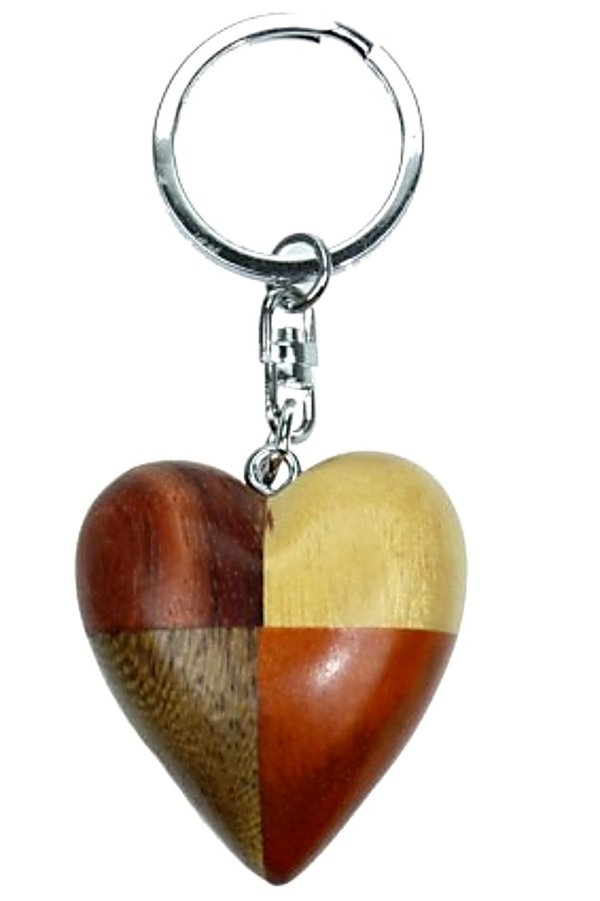 Schlüssel-Anhänger aus Holz "Herz"