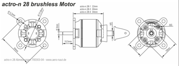 Aero-naut Brushlessmotor actro-n 35-4-790  35x48 mm