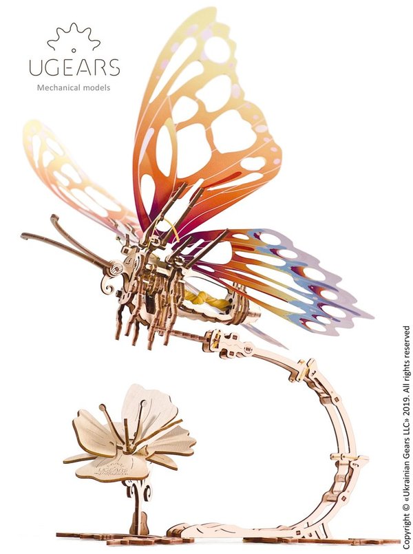UGEARS Schmetterling Butterfly Bausatz 161 Bauteile