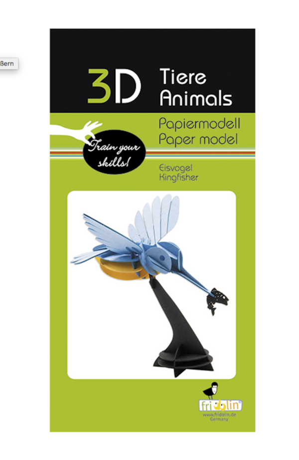 Eisvogel - 3D Papiermodell